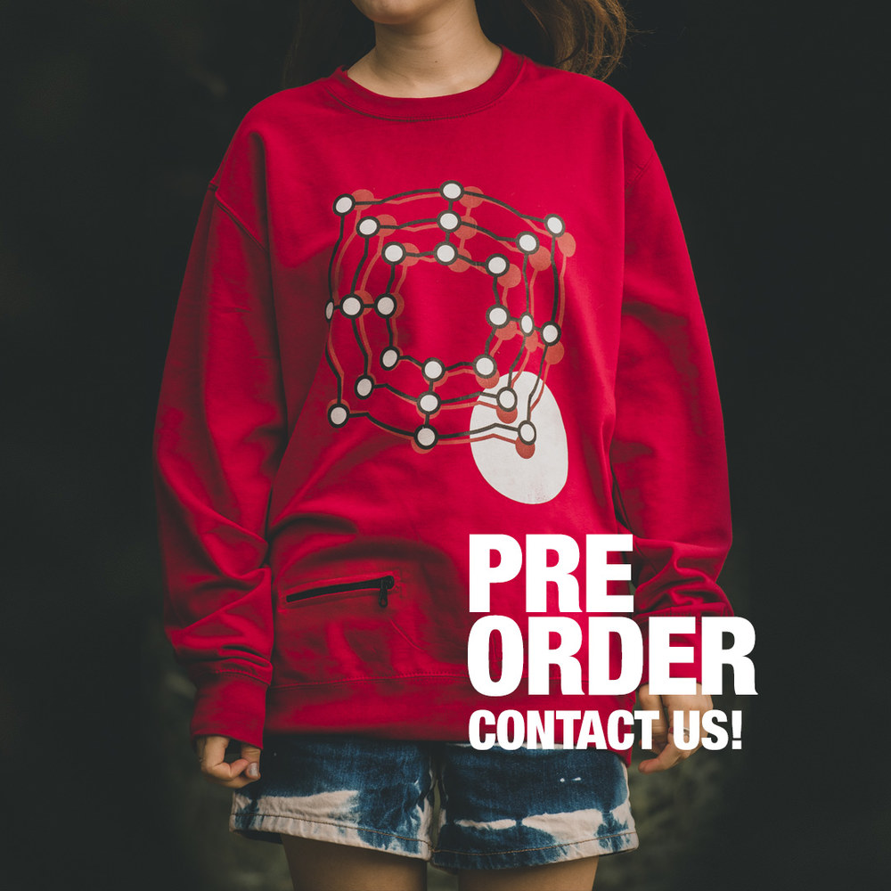 SWEATSHIRT • NINE MEN'S MORRIS • Red  |  Pieces - black & white