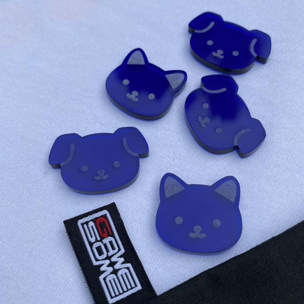 PIECES • NINE MEN'S MORRIS  |  Kitty & Puppy blue